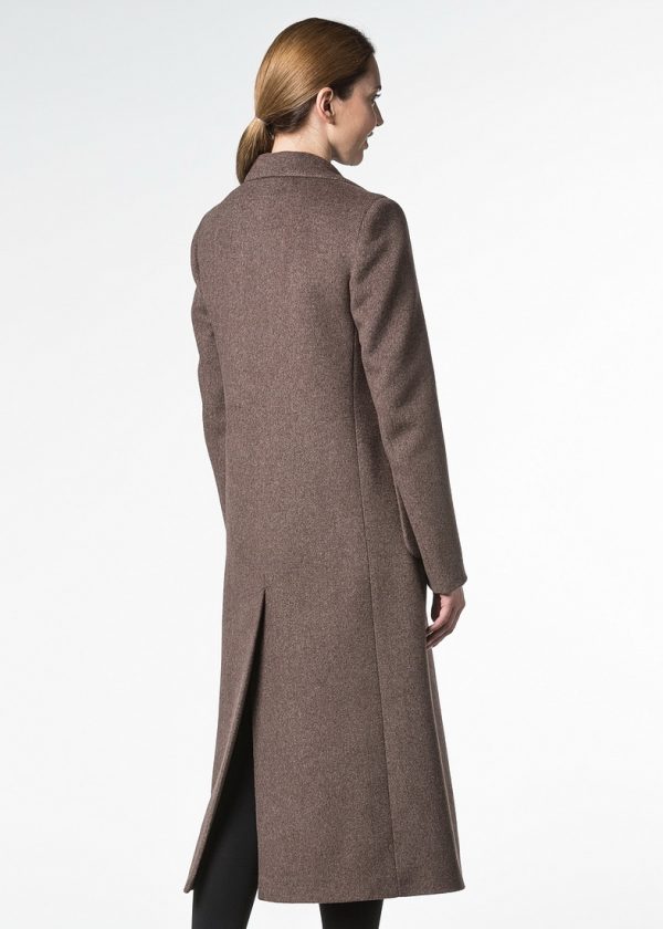 Демисезонное пальто из шерсти длины макси