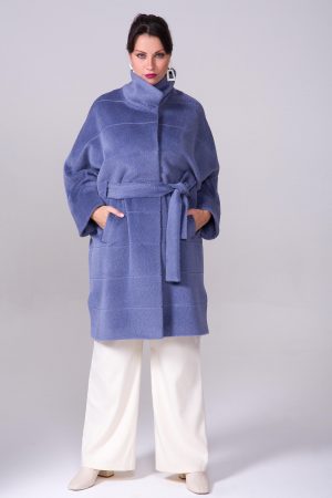 Купить Пальто модели пончо из шерсти альпака удлиненное