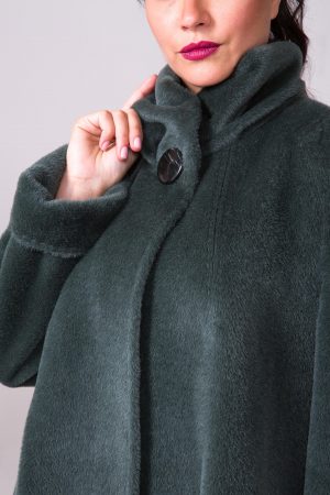Купить Расклешенное пальто сури альпака с фалдами